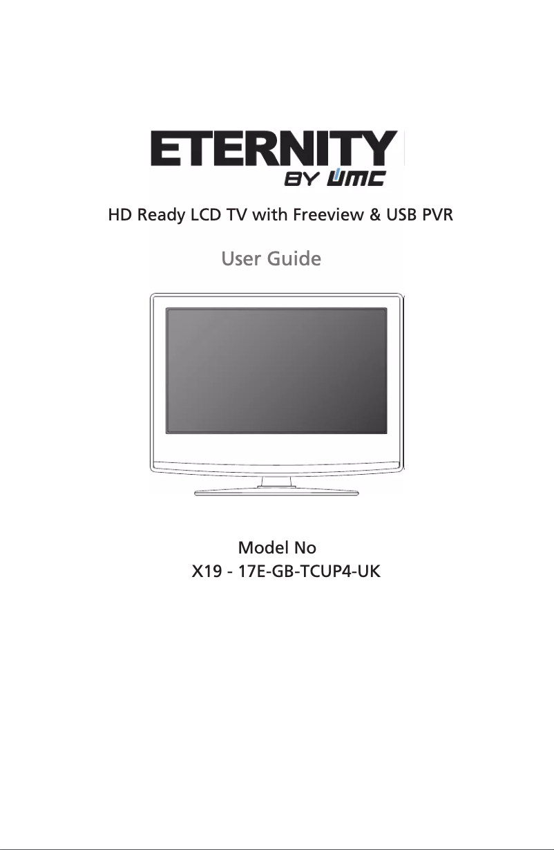 Page 1 of the manual User Manual Eternity X19/17E-GB-TCUP4-UK