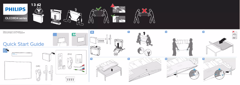 Image de la première page du manuel de l'appareil 65OLED804