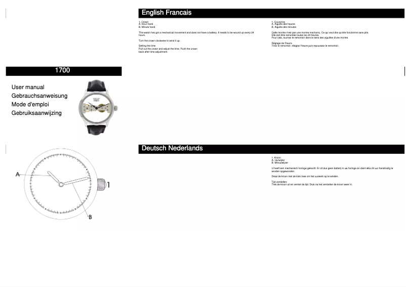 Image de la première page du manuel de l'appareil Stanley 1700