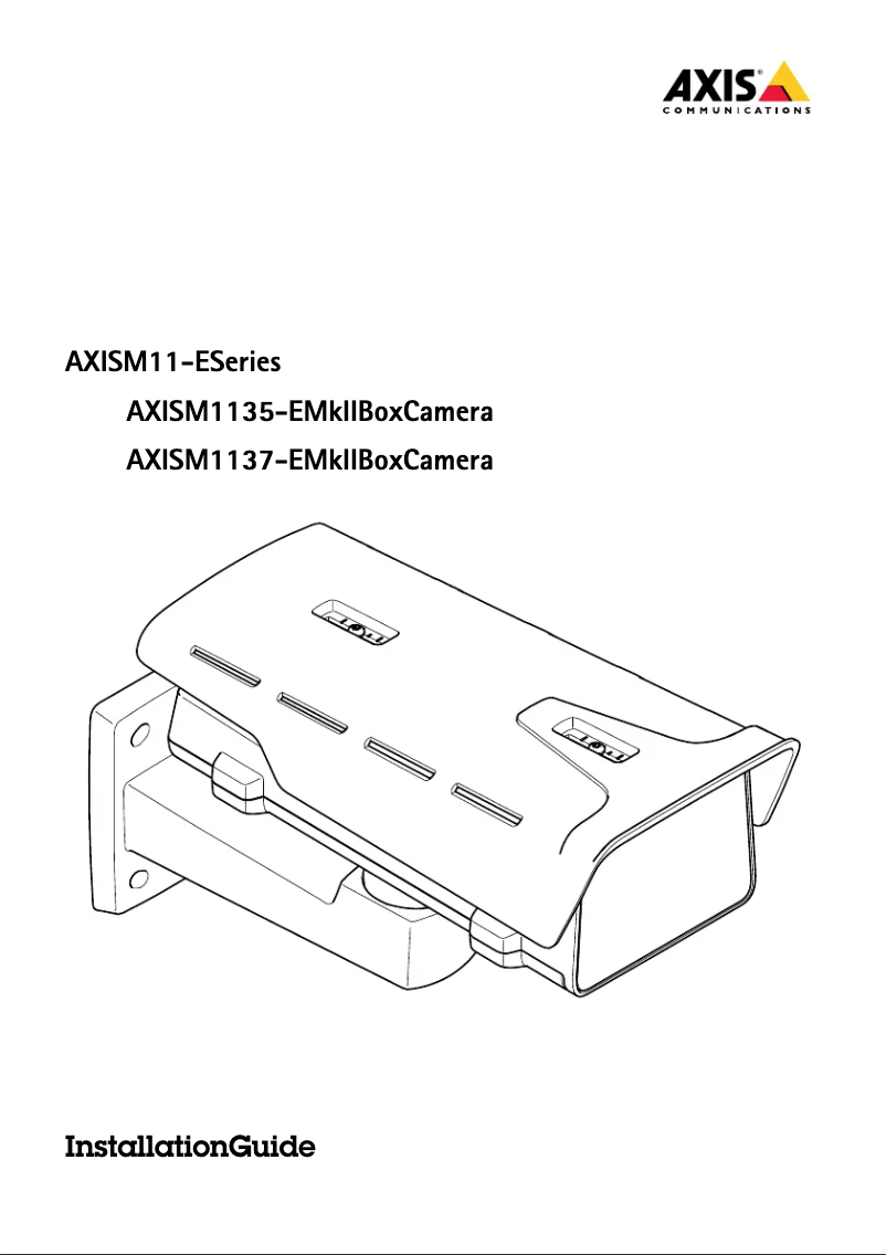 Page 1 de la notice Guide d'installation Axis M1135-E