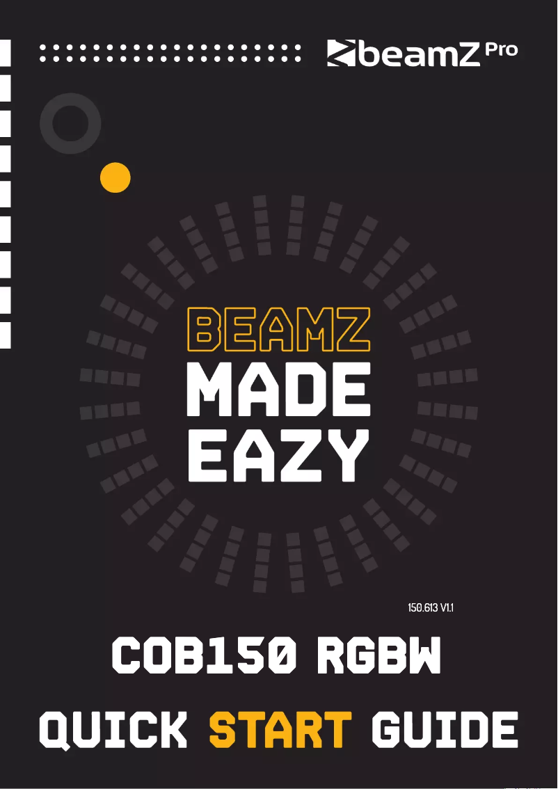 Page 1 de la notice Guide de démarrage rapide BeamZ COB150RGBW