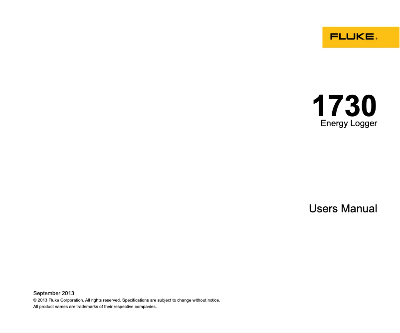 Image de la première page du manuel de l'appareil 1730