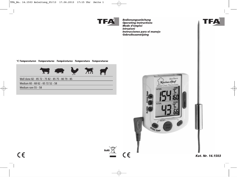 Page n°1 - Manuel utilisateur TFA 14.1503