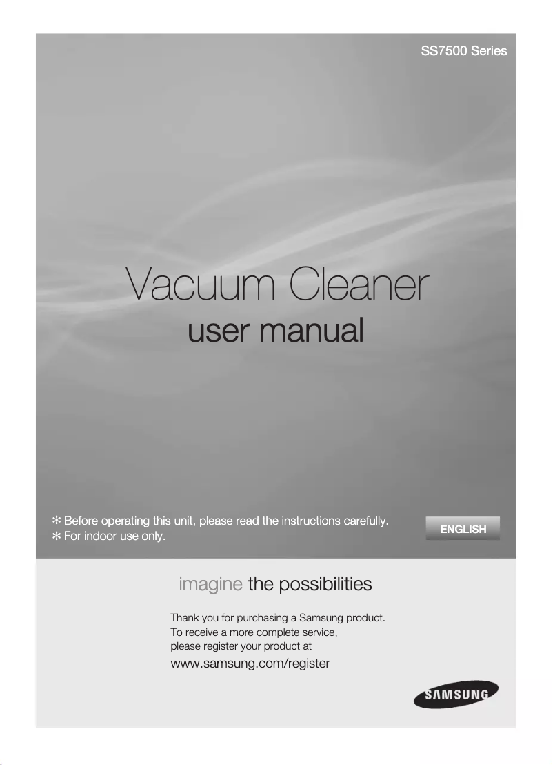 Image de la première page du manuel de l'appareil SS7555