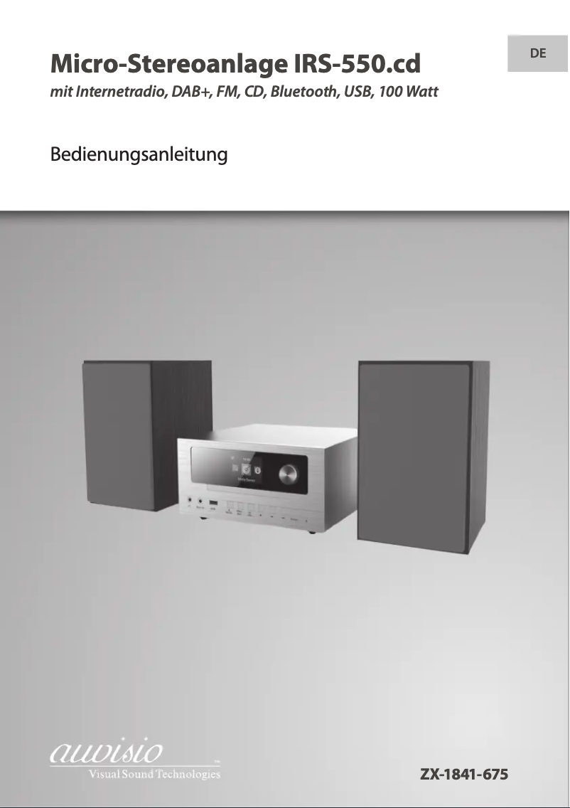 Page 1 de la notice Manuel utilisateur Auvisio ZX-1841