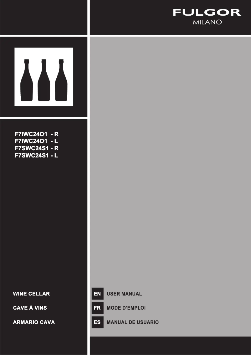 Image de la première page du manuel de l'appareil F7SWC24S1-R
