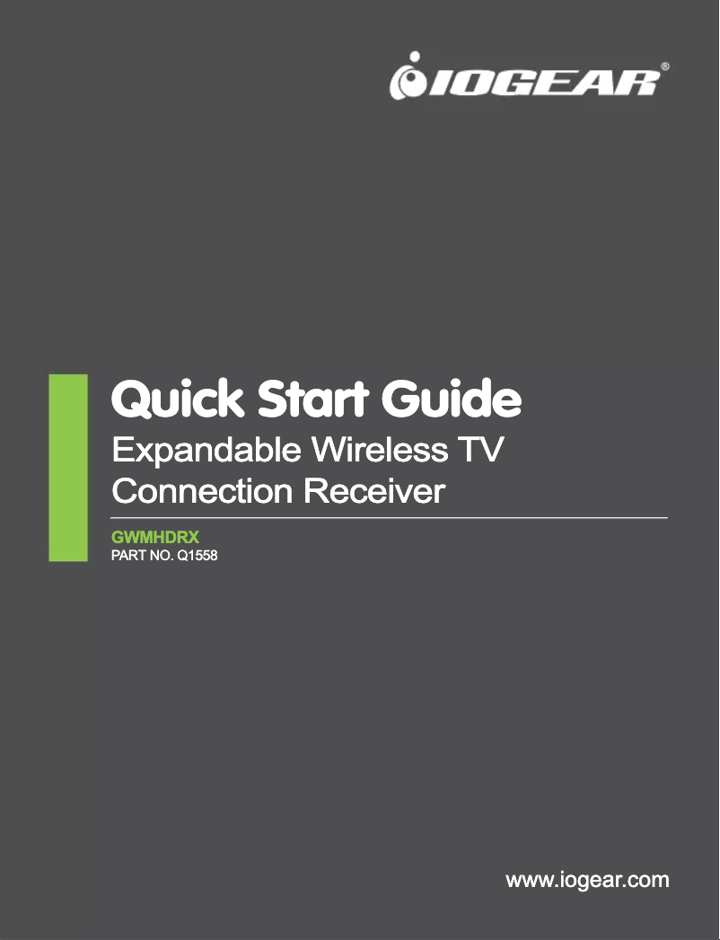 Page n°1 - Manuel utilisateur iogear GWMHDRX