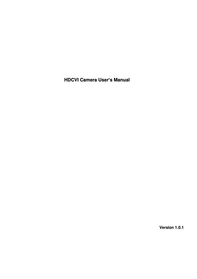 Page 1 de la notice Manuel utilisateur Dahua Technology Lite HAC-HDBW1400EP-0280B