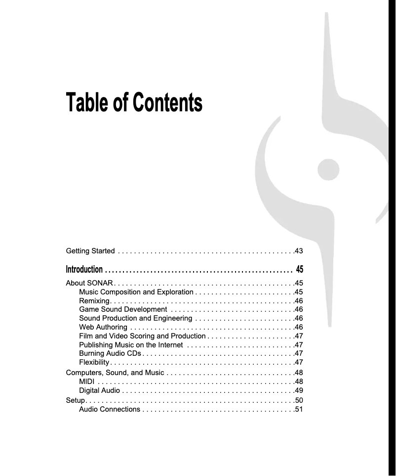 Image de la première page du manuel de l'appareil Sonar 7.0