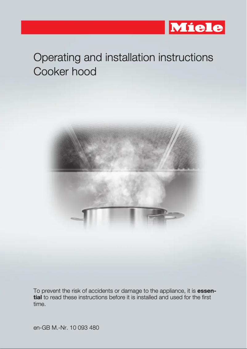 Page n°1 - Manuel utilisateur Miele DA 3566