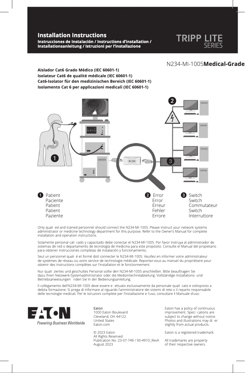 Page n°1 - Manuel utilisateur Tripp Lite N234-MI-1005