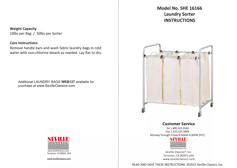 Image de la première page du manuel de l'appareil SHE16166