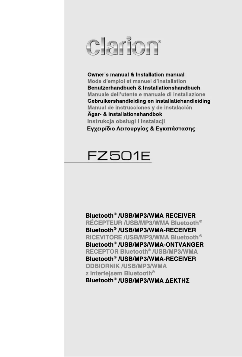 Página 1 del manual Manual de usuario Clarion FZ501E
