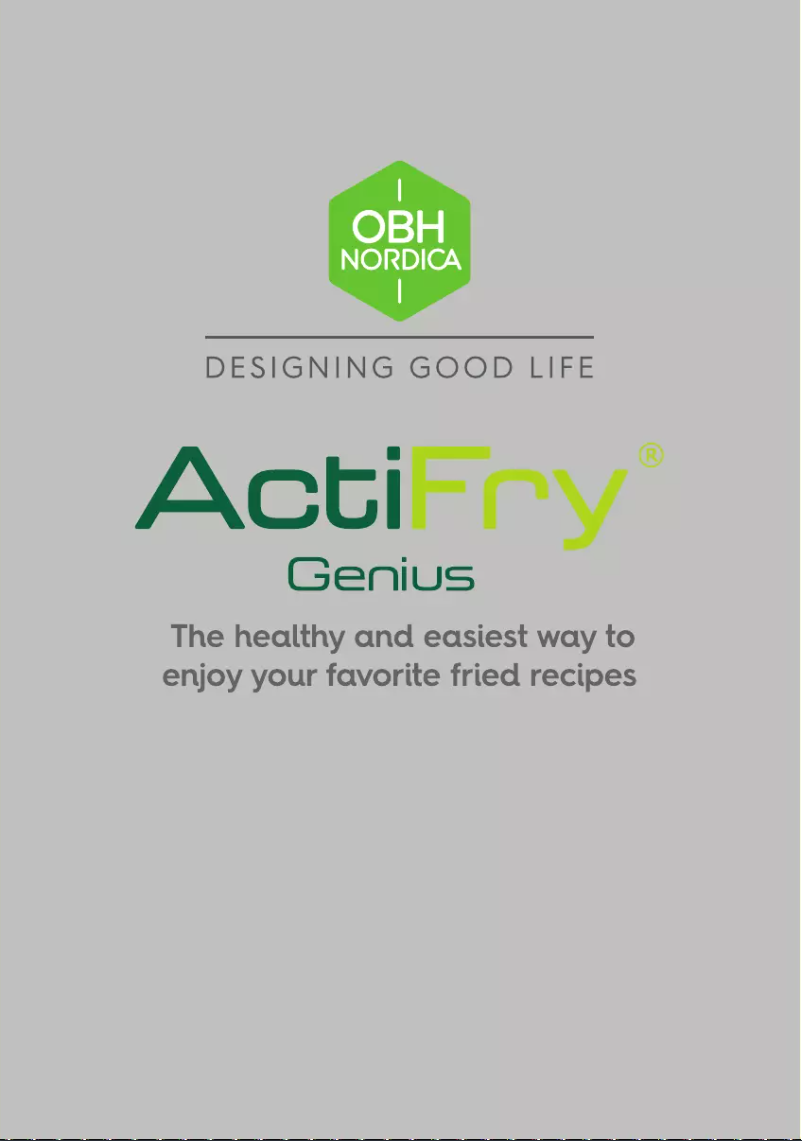 Image de la première page du manuel de l'appareil Actifry Genius+
