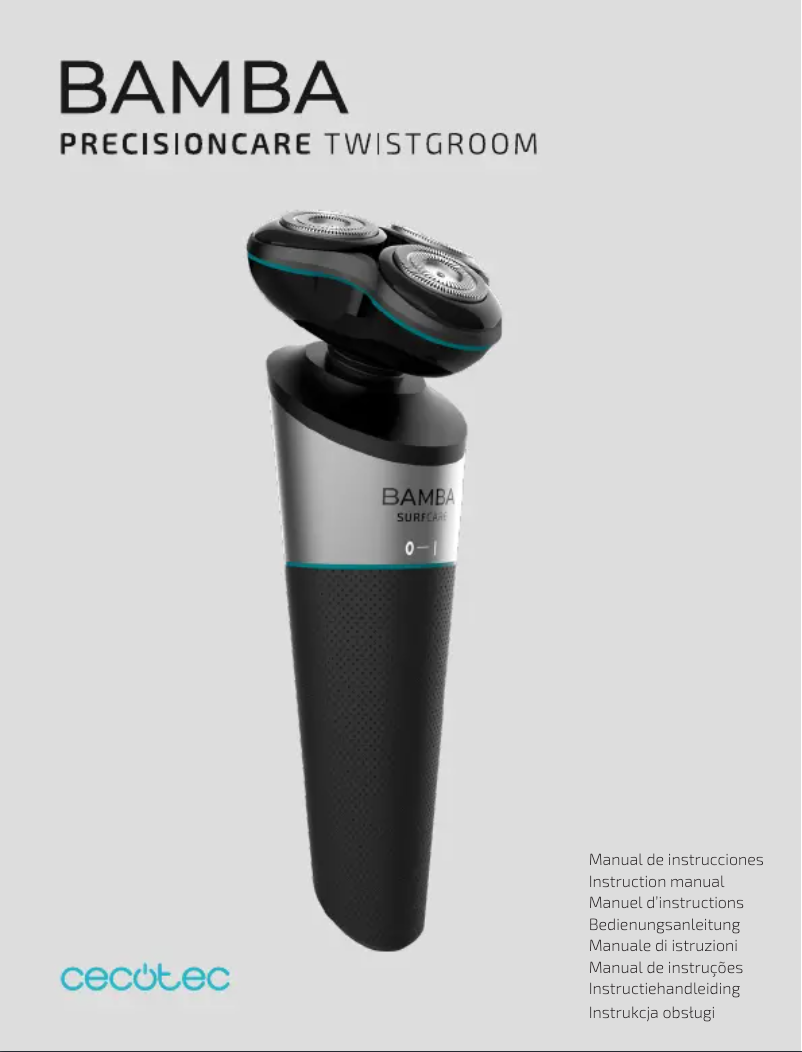 Page 1 de la notice Manuel utilisateur Cecotec Bamba PrecisionCare TwistGroom