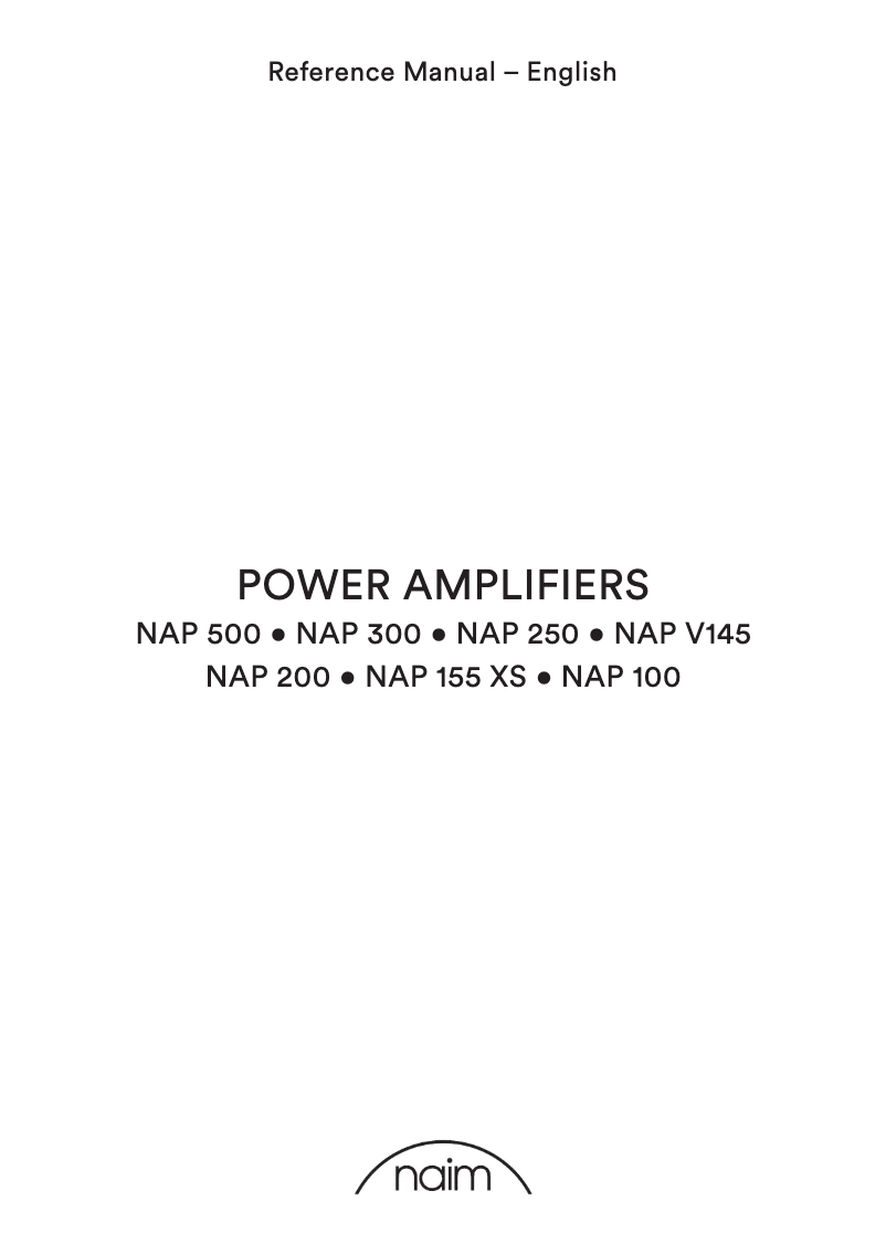 Page 1 de la notice Manuel utilisateur Naim NAP 500