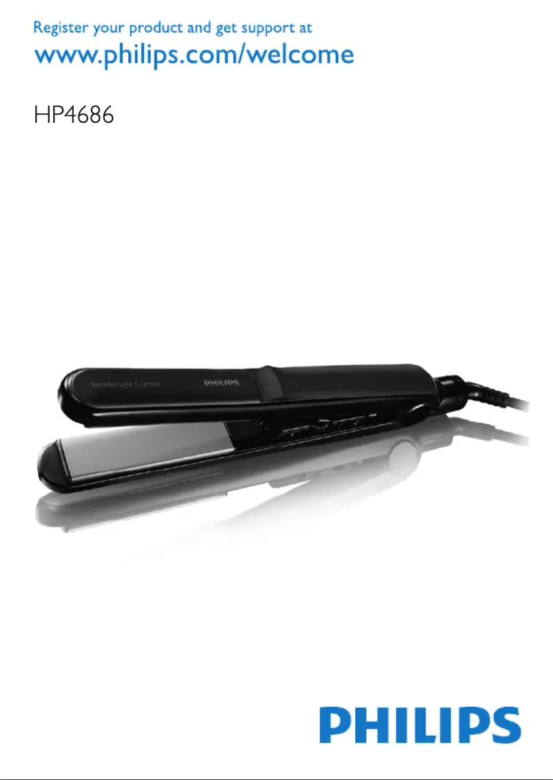 Page n°1 - Manuel utilisateur Philips SalonStraight Control HP4686