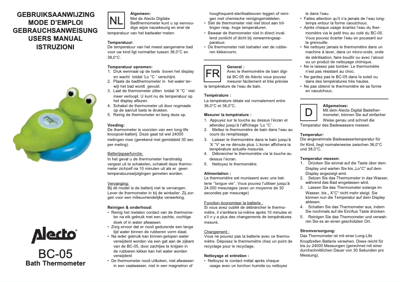 Imagen de la primera página del manual del dispositivo BC-05