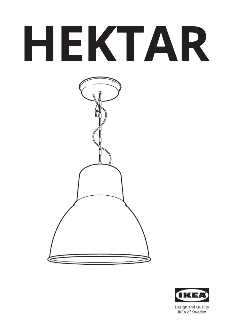 Page 1 de la notice Manuel utilisateur Ikea HEKTAR 805.445.02