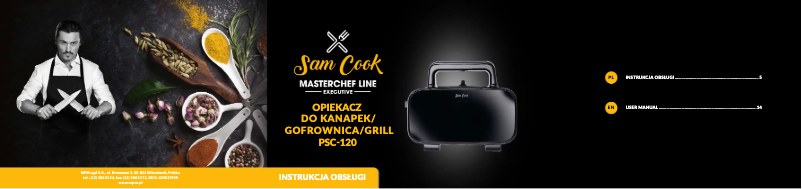 Page n°1 - Manuel utilisateur Sam Cook PSC-120