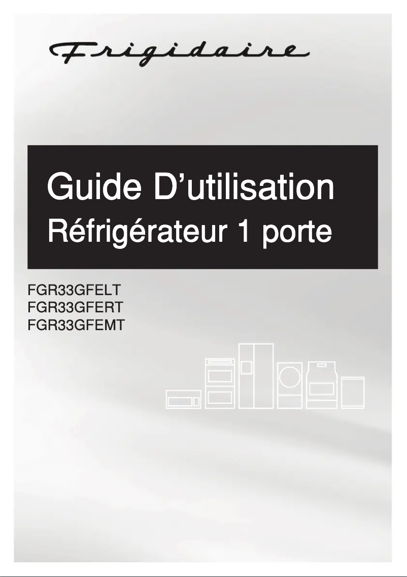Page 1 de la notice Manuel utilisateur Electrolux FGR33GFELT