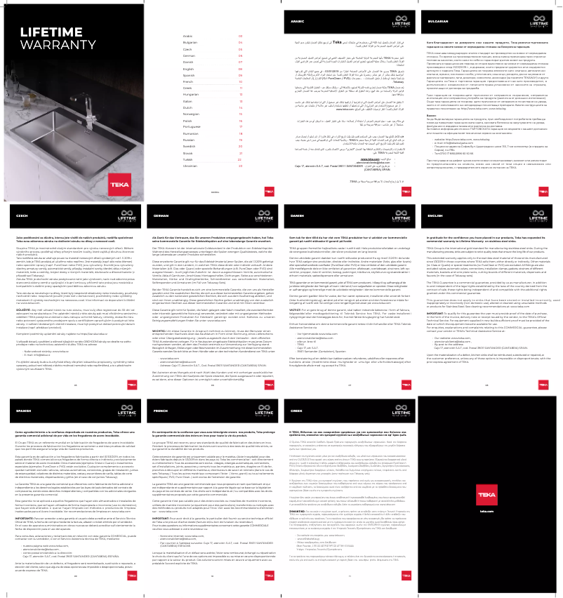 Page 1 de la notice Mode d'emploi Teka TU 31.19-10