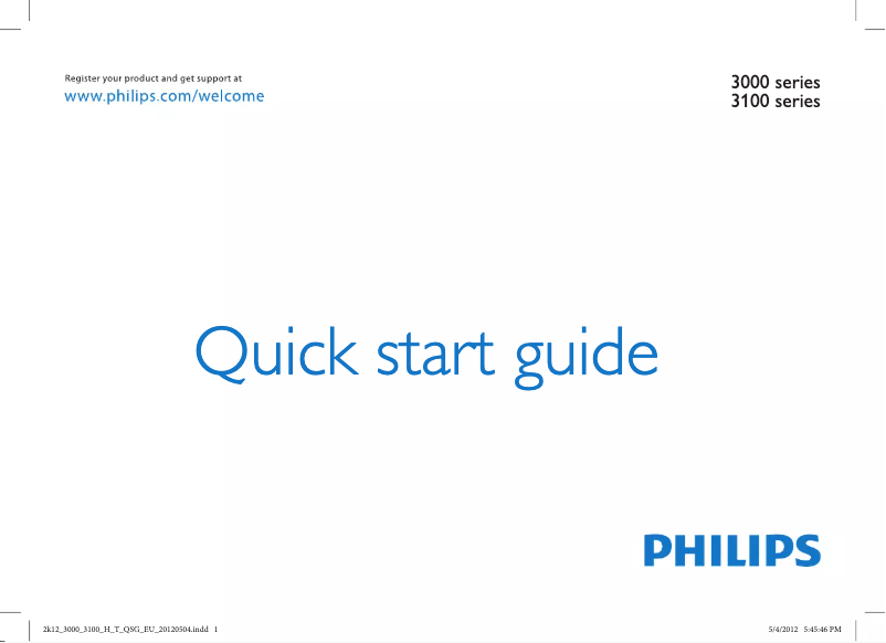 First page image of the manual for 32PFL3107H