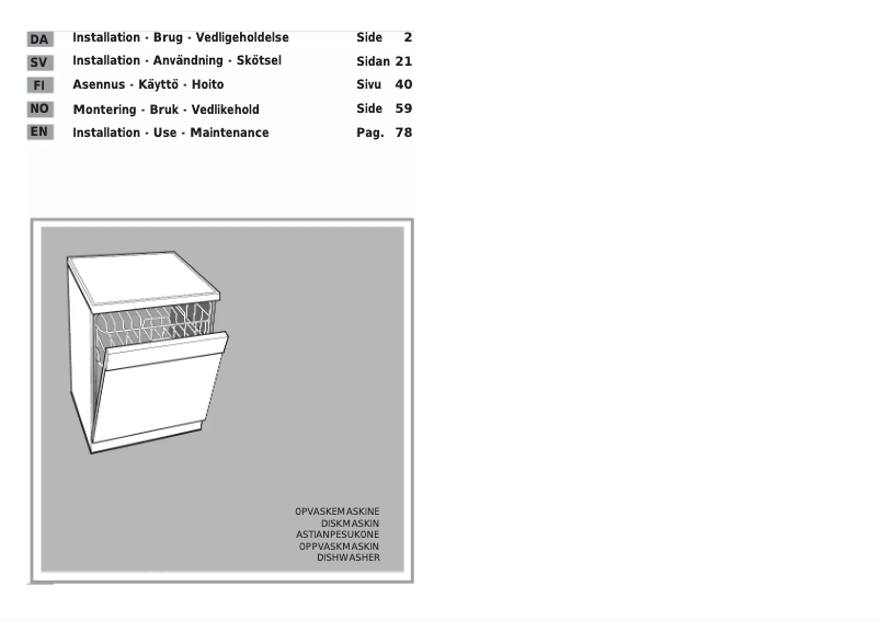 Page n°1 - Manuel utilisateur Candy CDF 625 TX-86S