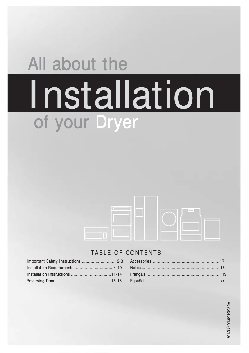 Image de la première page du manuel de l'appareil FFRE4120SW