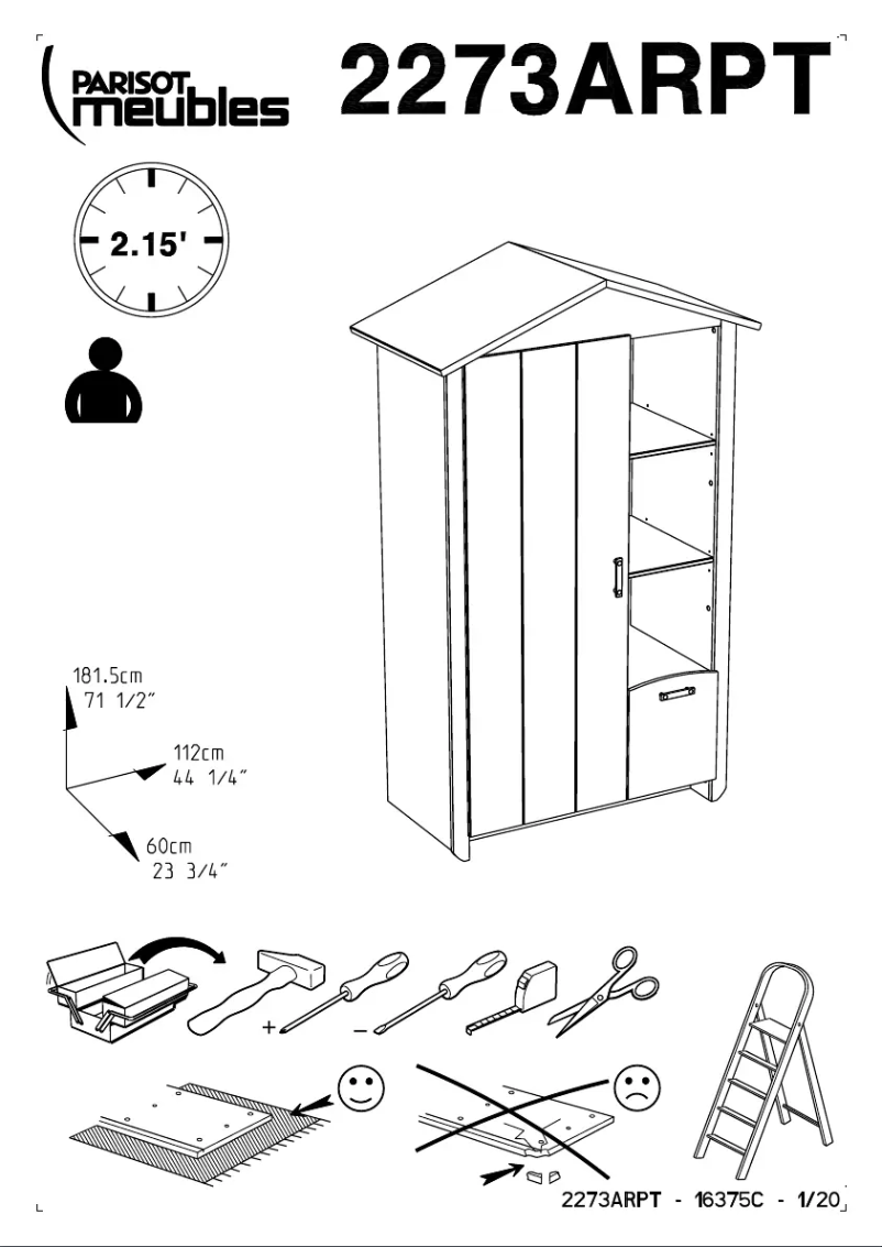 Page 1 de la notice Manuel utilisateur Parisot Biotiful 2273ARPT
