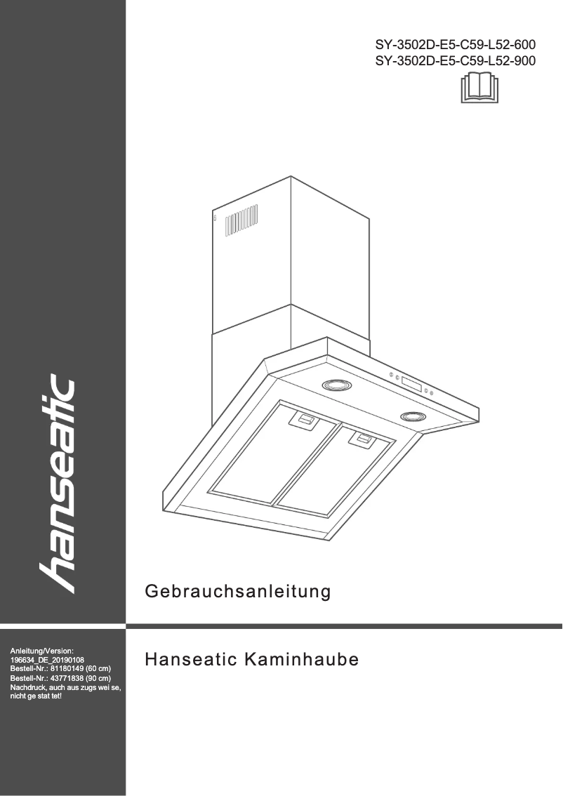 Página 1 del manual Manual de usuario Hanseatic SY-3502D-E5-C59-L52-900