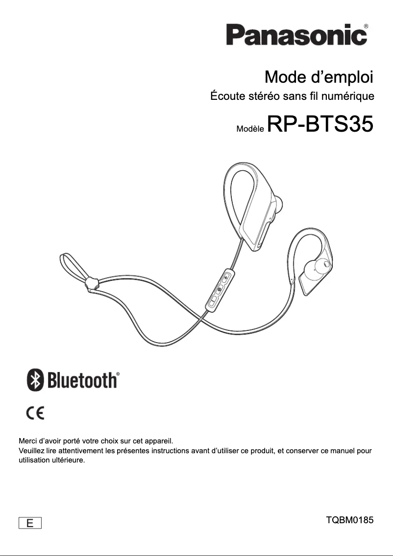 Página 1 del manual Manual de usuario Panasonic RP-BTS35
