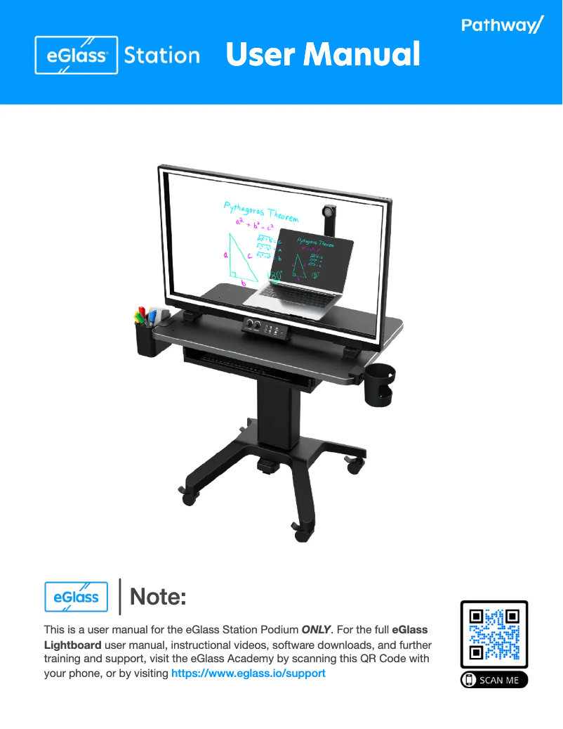 Page 1 de la notice Manuel utilisateur HoverCam eGlass Station