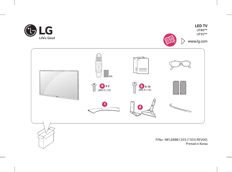 Page 1 de la notice Manuel utilisateur LG 79UF950T