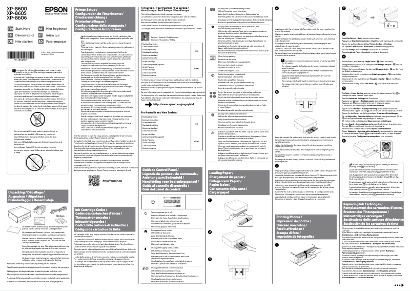 Image de la première page du manuel de l'appareil Expression Photo XP-8600