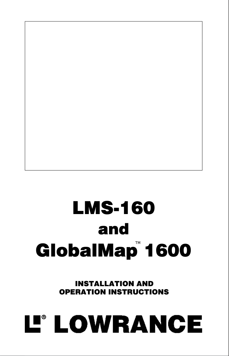 Image de la première page du manuel de l'appareil GlobalMap 1600