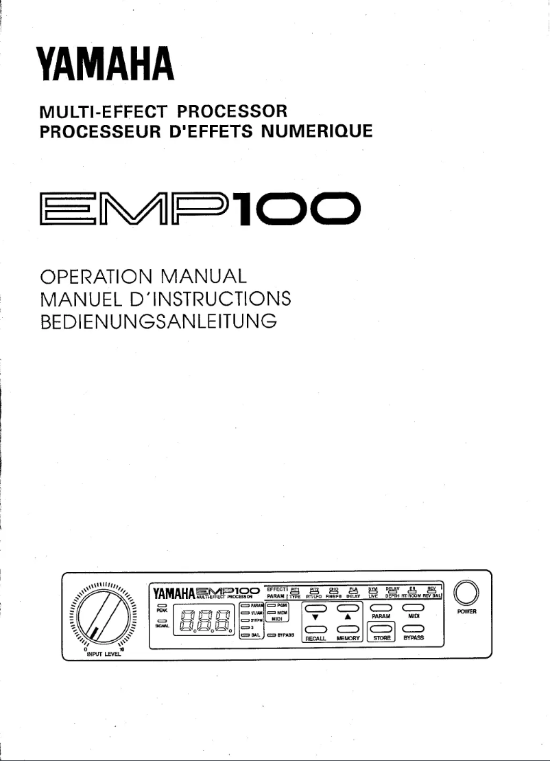 Page 1 de la notice Manuel utilisateur Yamaha EMP100