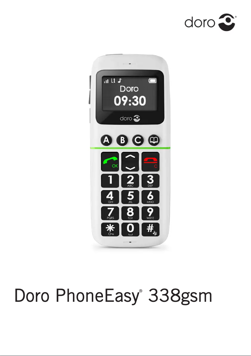 Page 1 de la notice Manuel utilisateur Doro PhoneEasy 338gsm