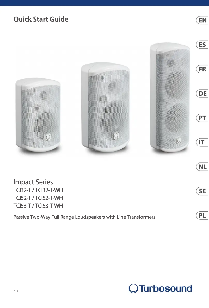 Page n°1 - Guide de démarrage rapide Turbosound Impact TCI53-T