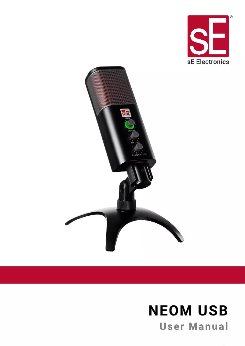 Página 1 del manual Manual de usuario SE Electronics NEOM USB