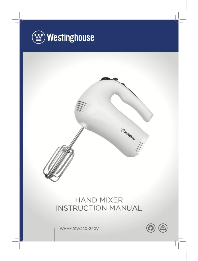 Page n°1 - Manuel utilisateur Westinghouse WHHM01W