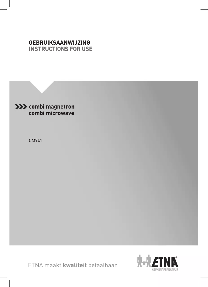 Image de la première page du manuel de l'appareil CM941ZT