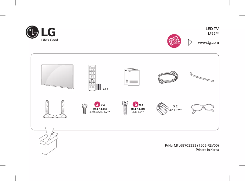 Page n°1 - Manuel utilisateur LG 49LF620T