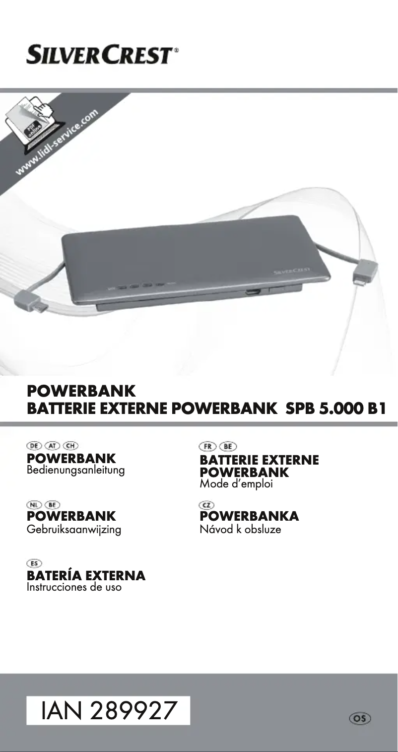 Page n°1 - Manuel utilisateur SilverCrest SPB 5.000 B1