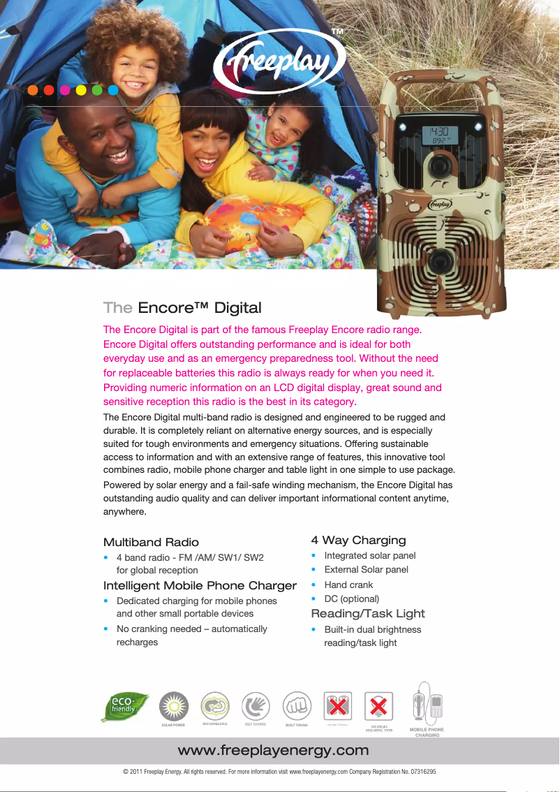 Page n°1 - Manuel utilisateur Freeplay Encore Digital