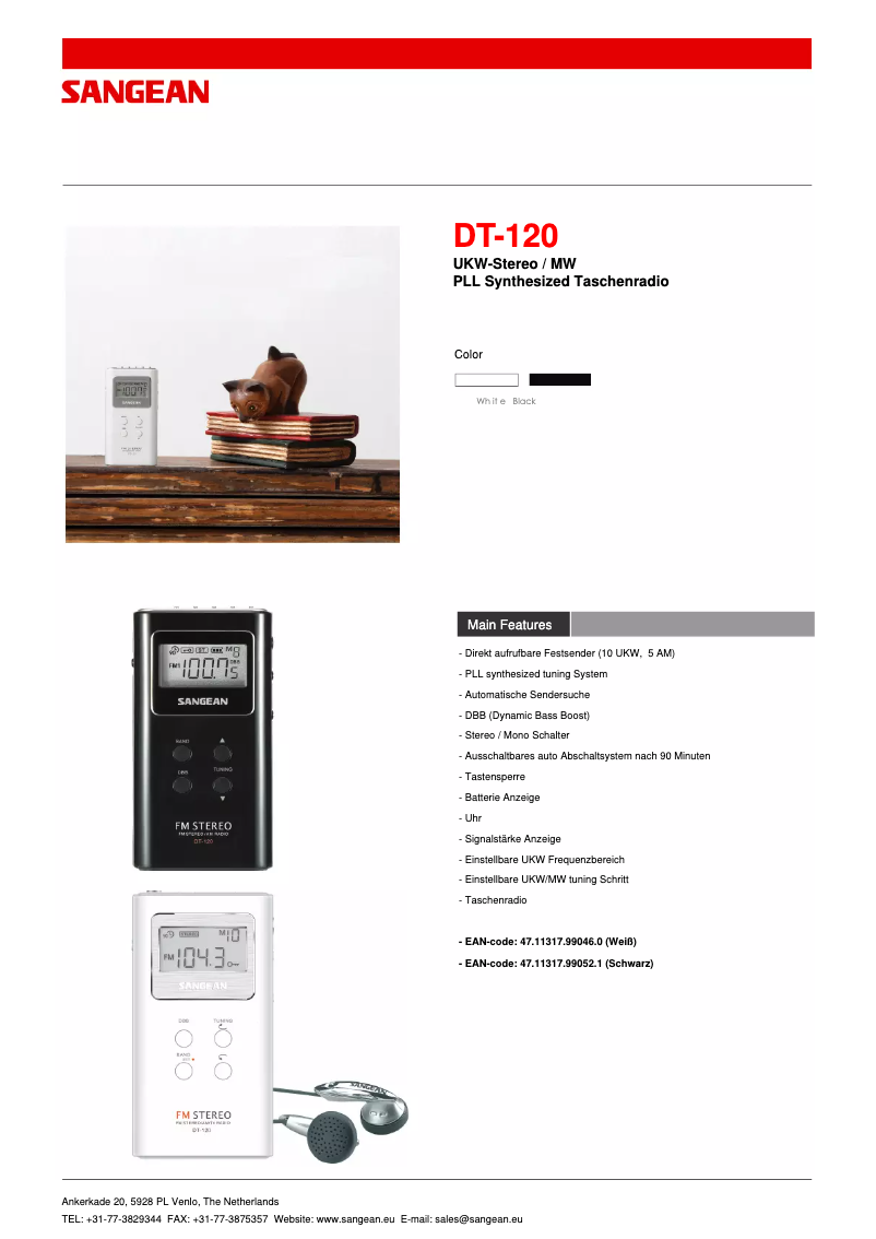 Image de la première page du manuel de l'appareil DT-120