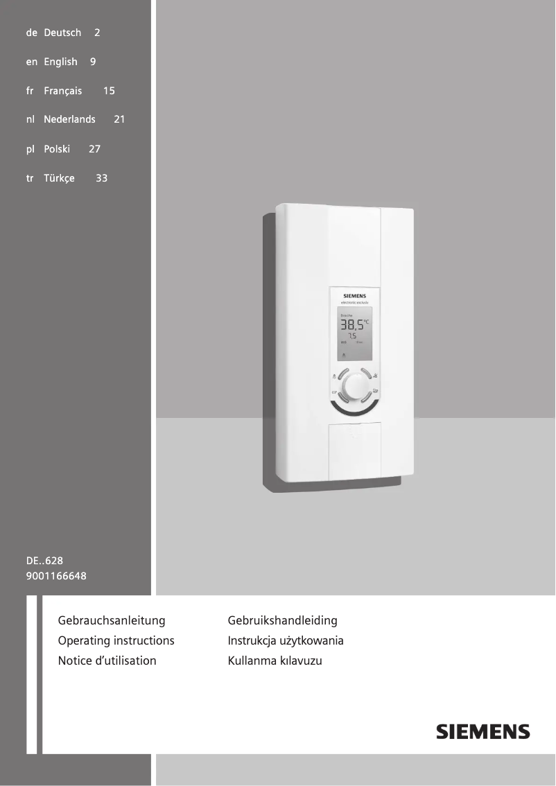 Page n°1 - Manuel utilisateur Siemens DE1518628