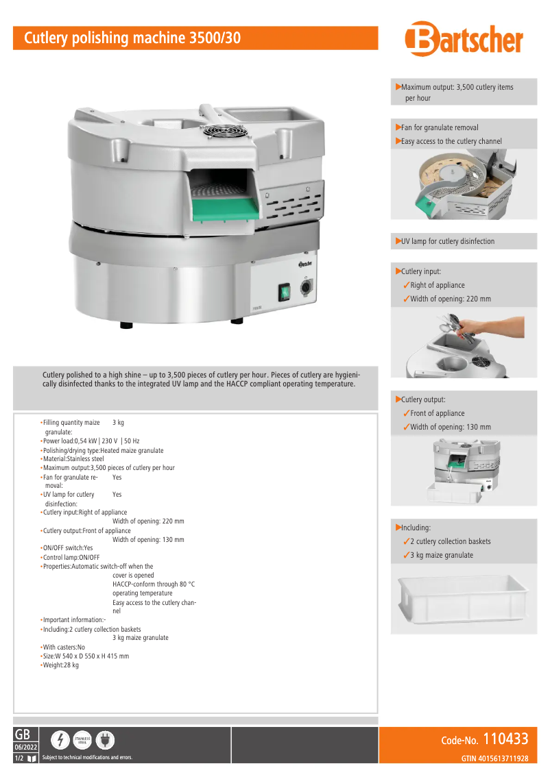 Image de la première page du manuel de l'appareil 110433