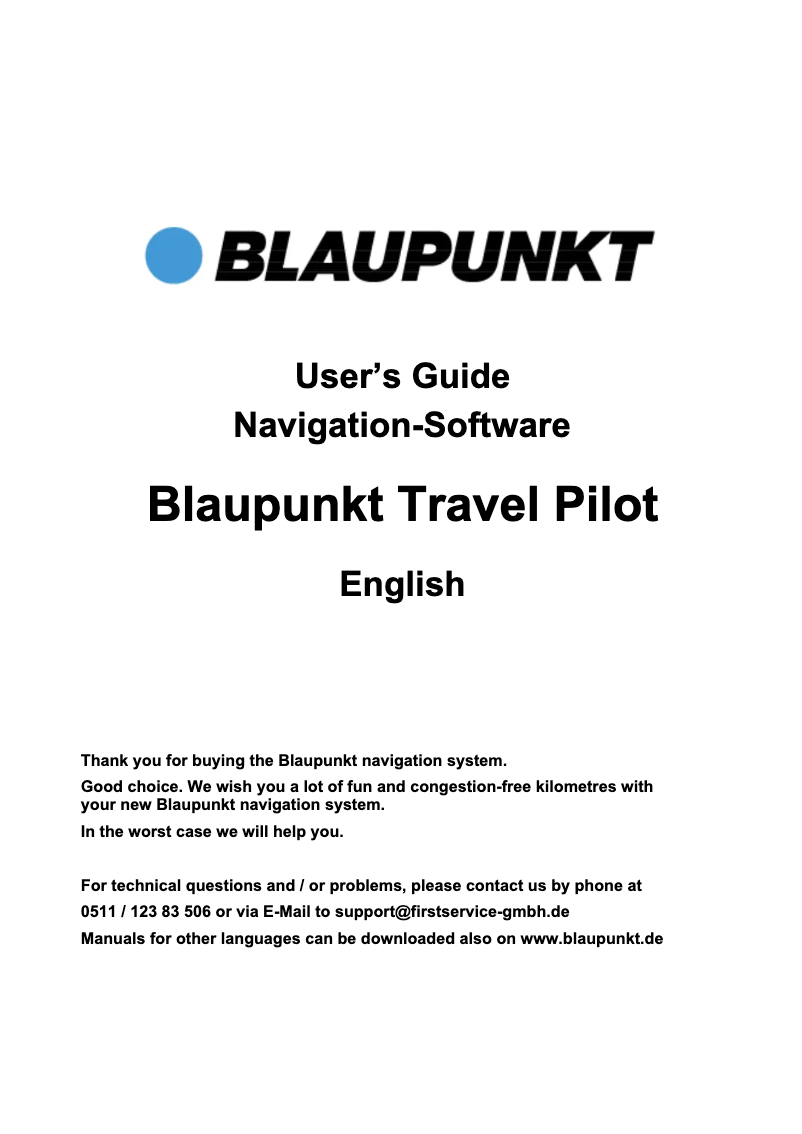 Page n°1 - Manuel utilisateur Blaupunkt 40 CE Pro