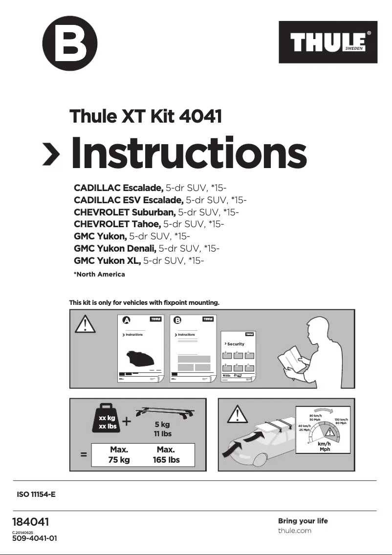 Page n°1 - Manuel utilisateur Thule Fit Kit 4041